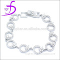 fashion jewelry silver mirco pave setting bracelet